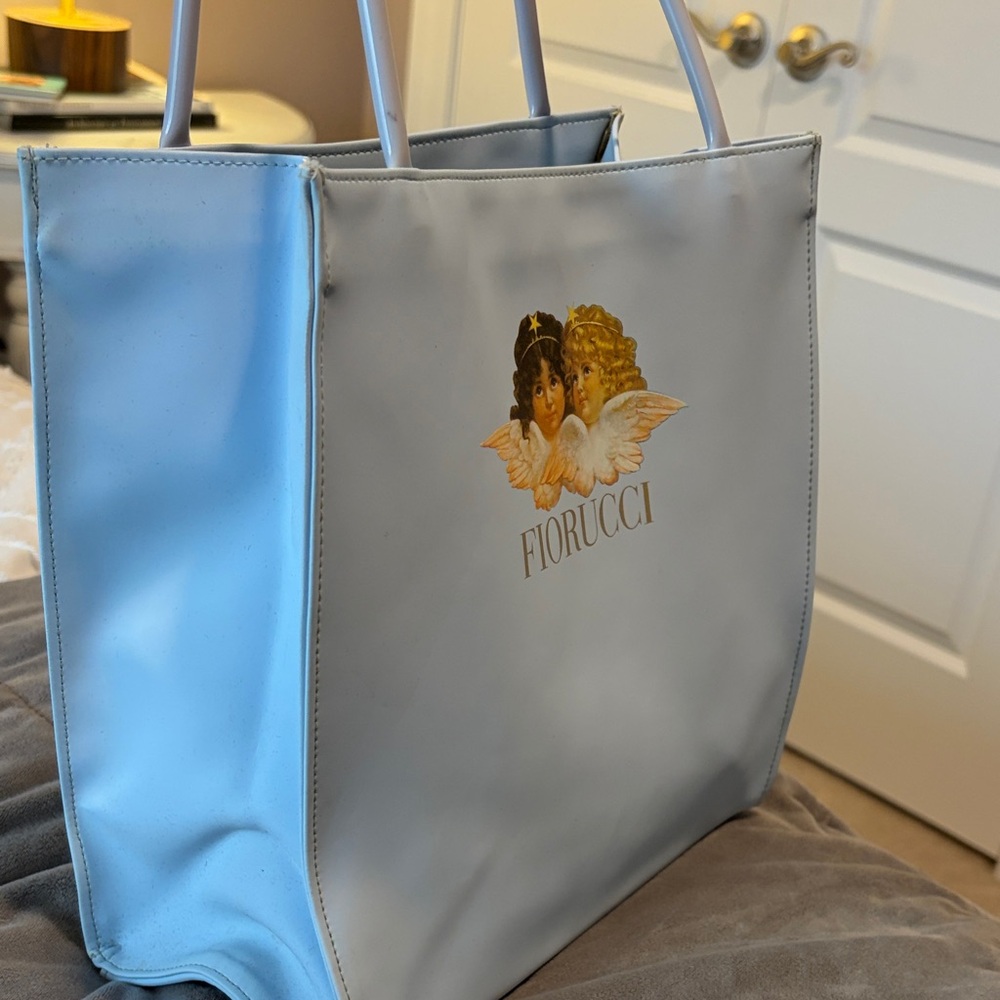 Fiorucci Light Blue Angel Graphic Tote - Picture 5 of 11
